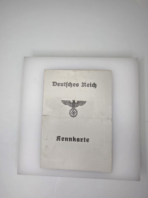 Original German Kennkarte cover with Deutsches Reich title and period eagle emblem, DOC137.