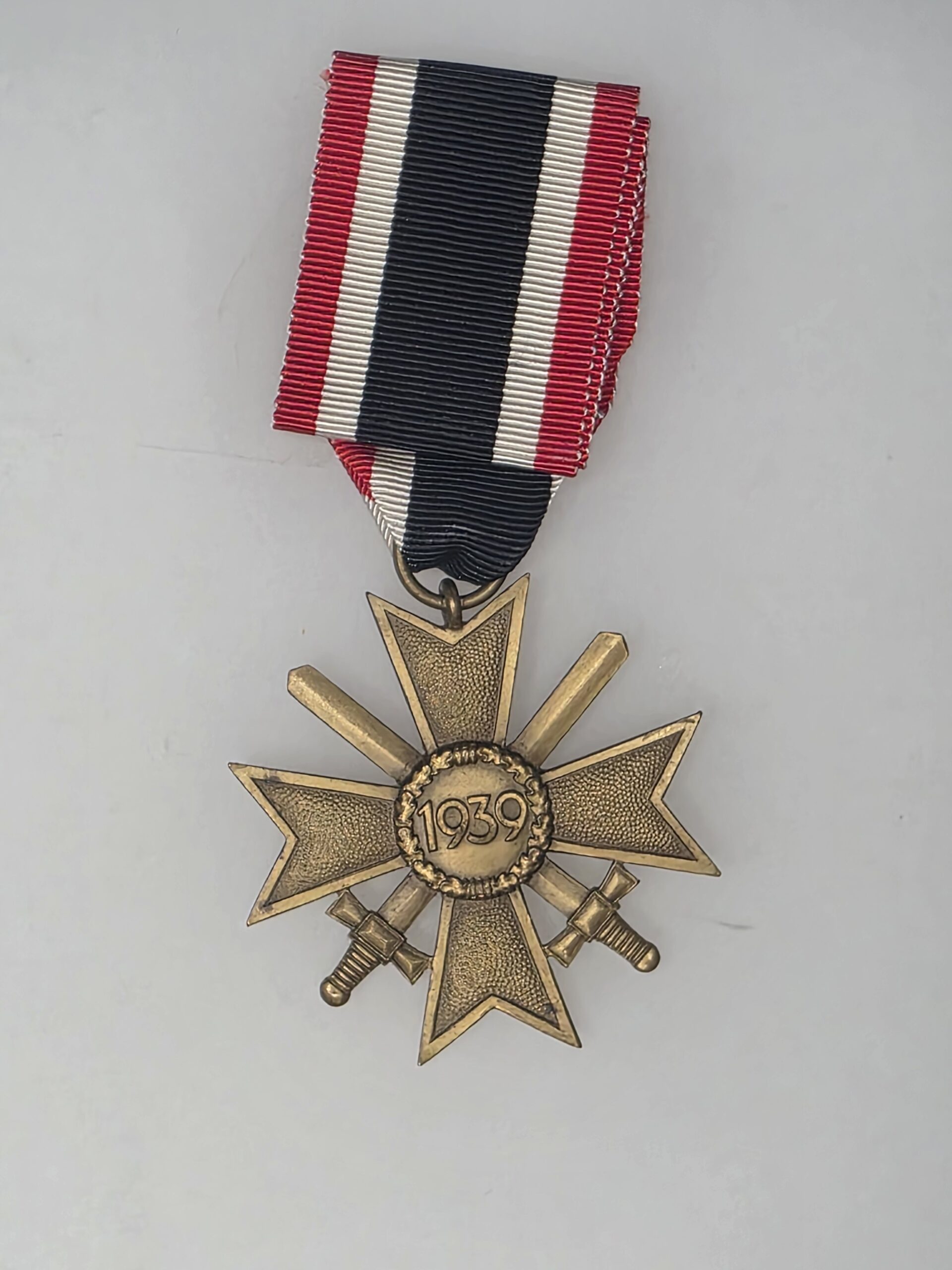 Kriegsverdienstkreuz mit Schwertern 2nd Class reverse dated 1939 with ribbon