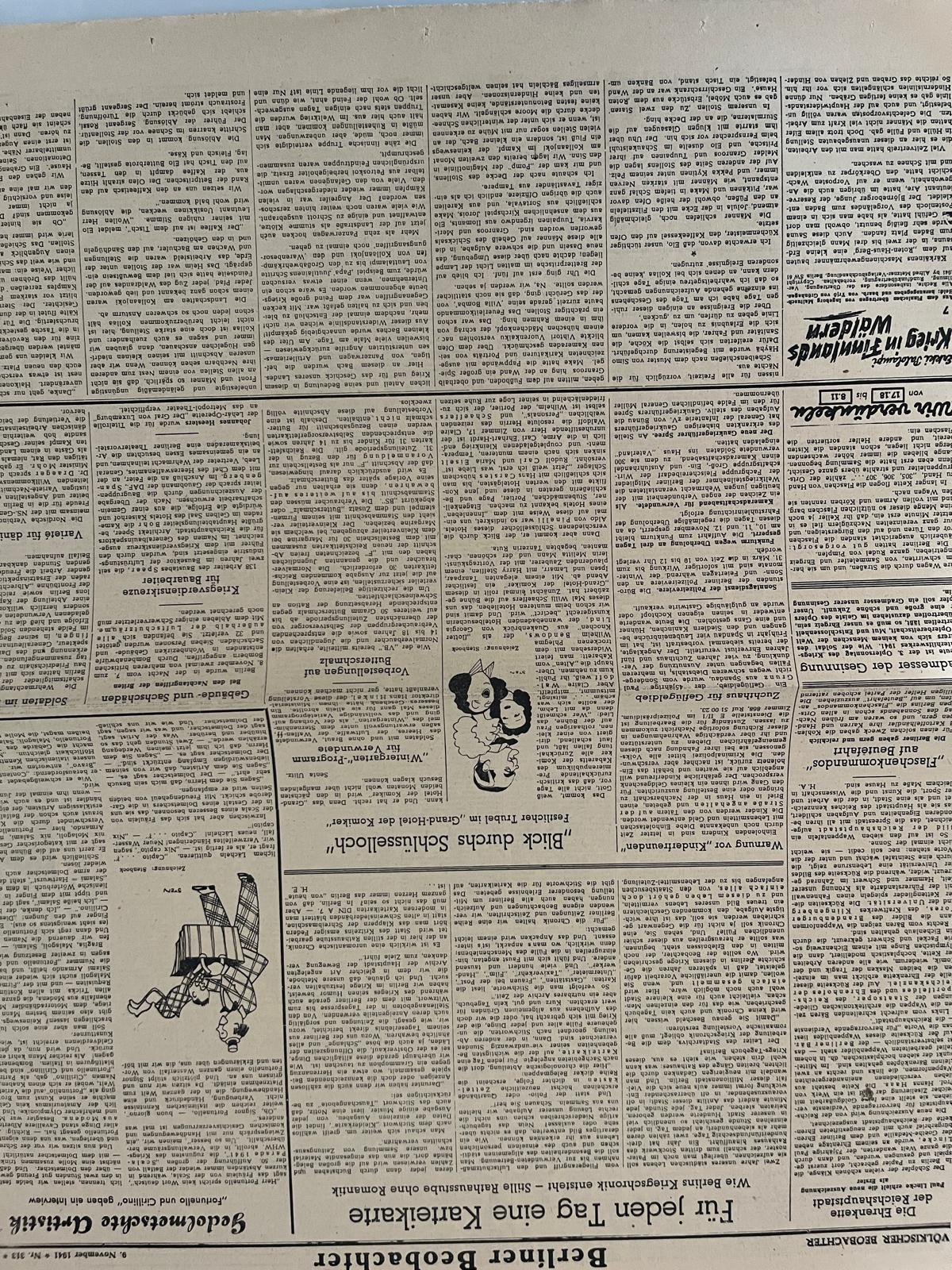 Völkischer Beobachter 9 November 1941 Berlin Edition – Munich Speech, Eastern Front & Luftwaffe Reports - Image 7