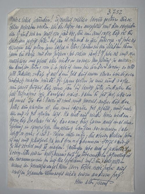 Albert Kesselring prison letter 1952 handwritten front