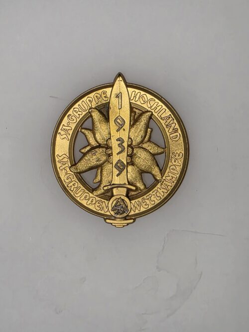 SA Gruppe Hochland 1939 winner badge front