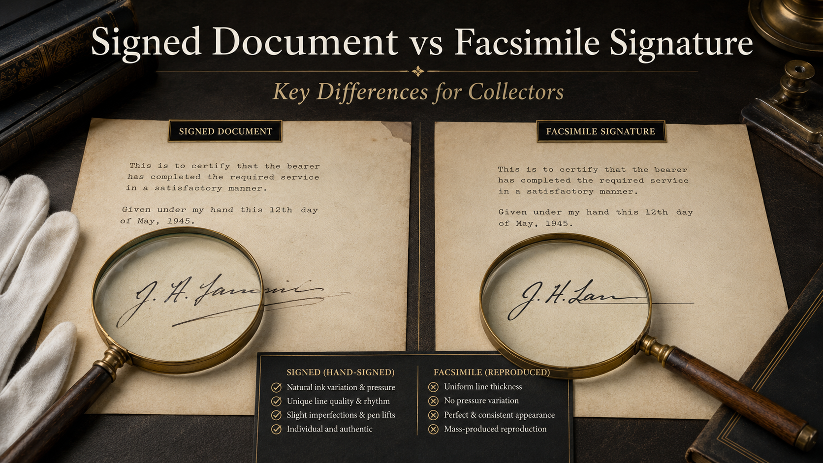 Signed Document vs Facsimile Signature