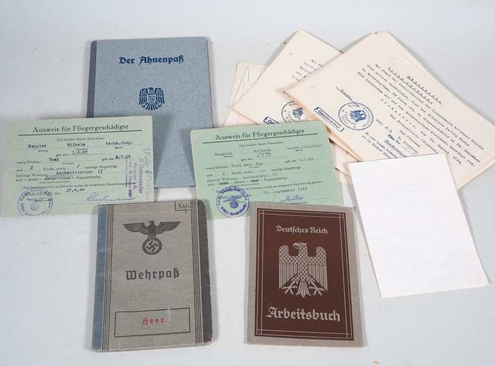 Complete WWII German document group of Wilhelm Kappler