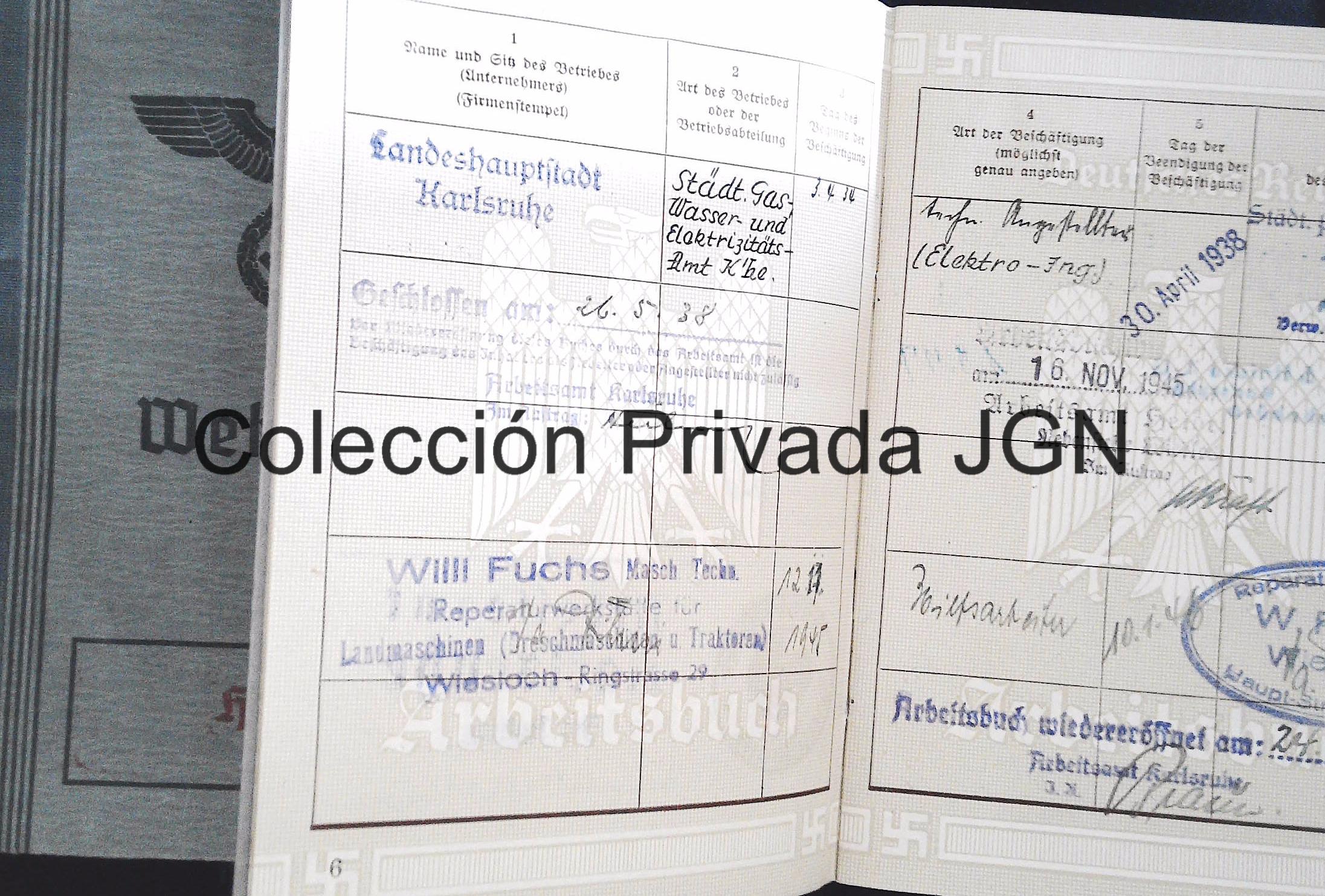 Original Wehrpass and Arbeitsbuch from the Kappler archive