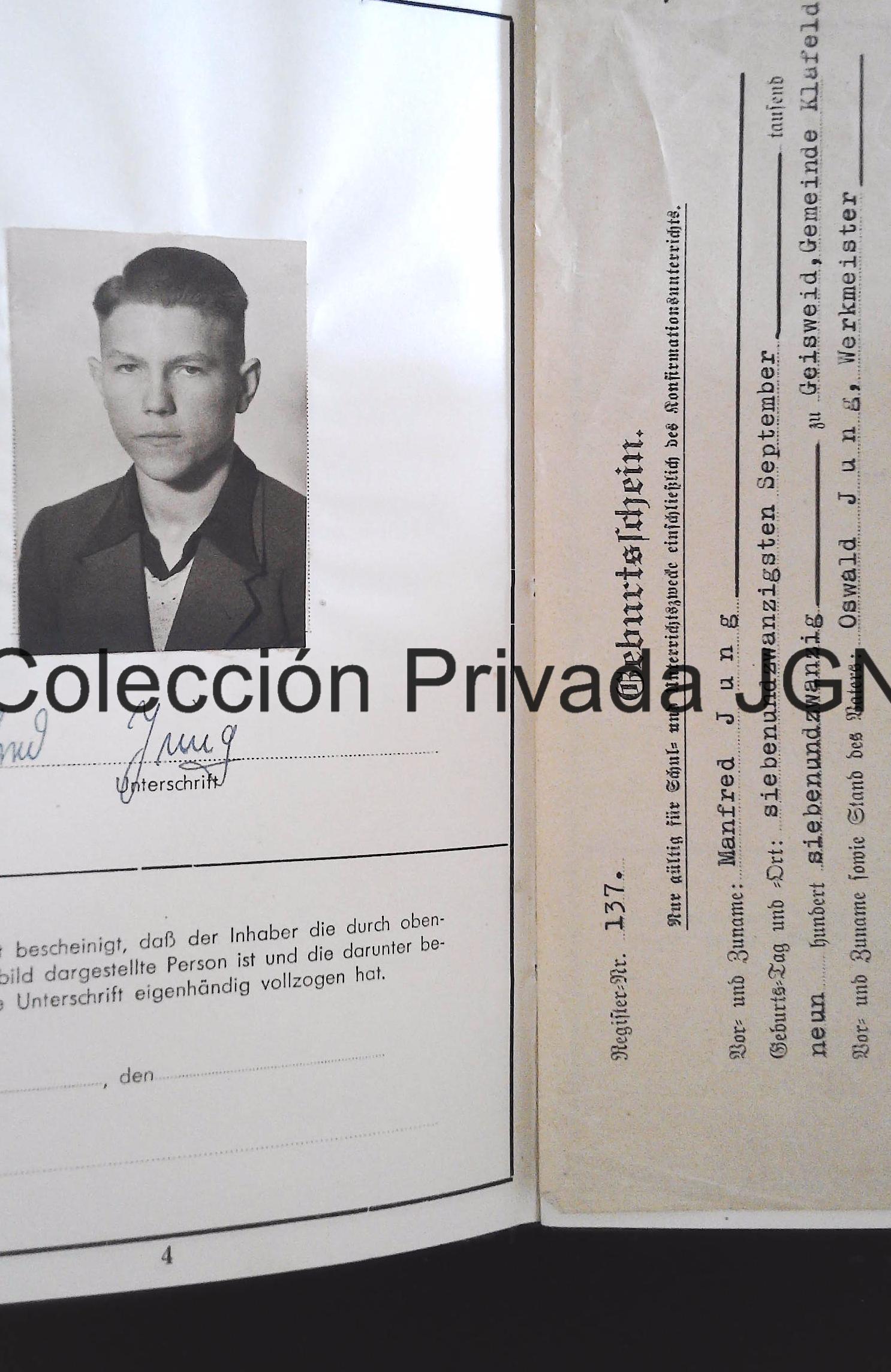 Completed Manfred Jung Ahnenpass family record