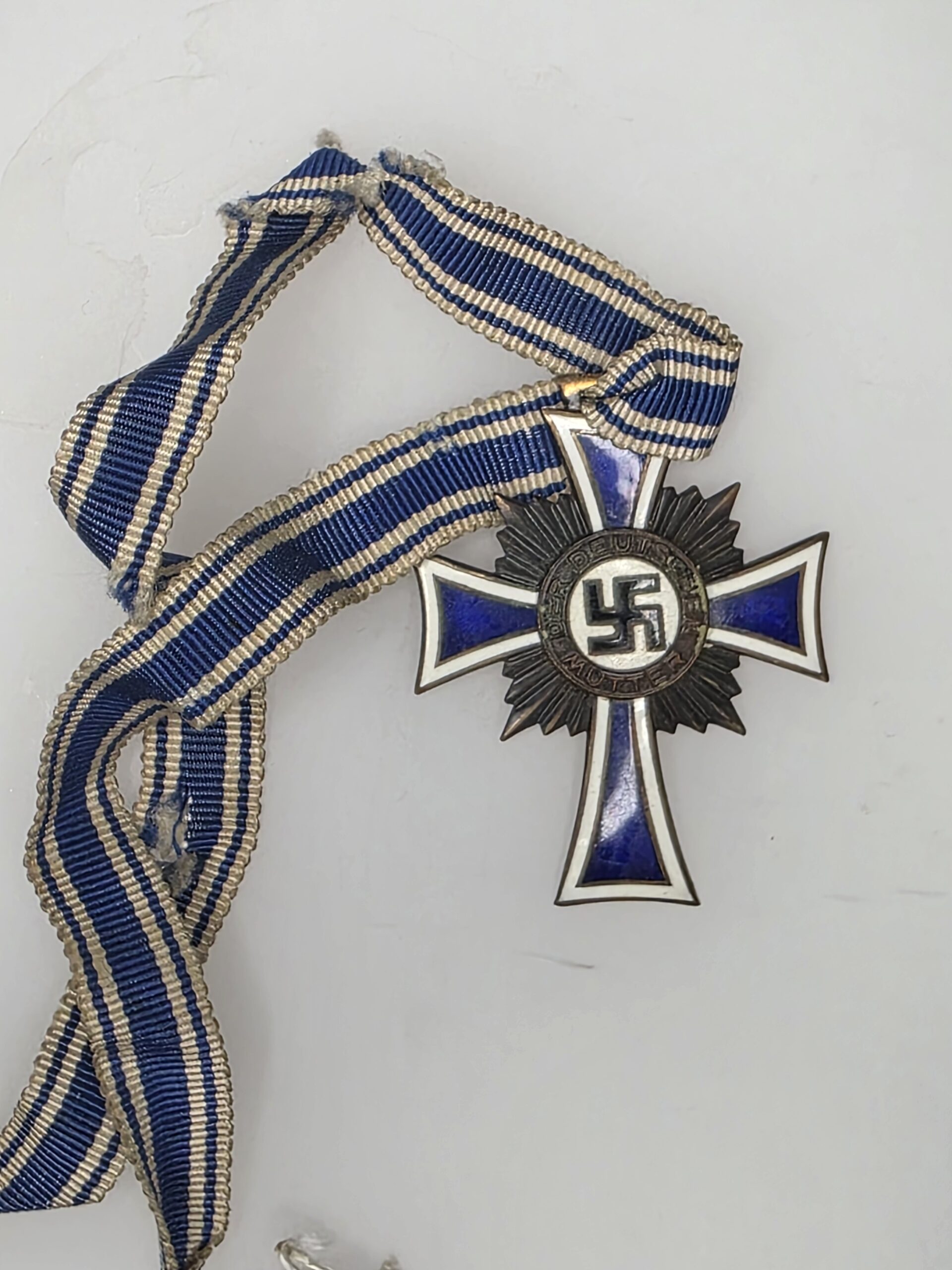 Original German Mother’s Cross in Bronze with Ribbon