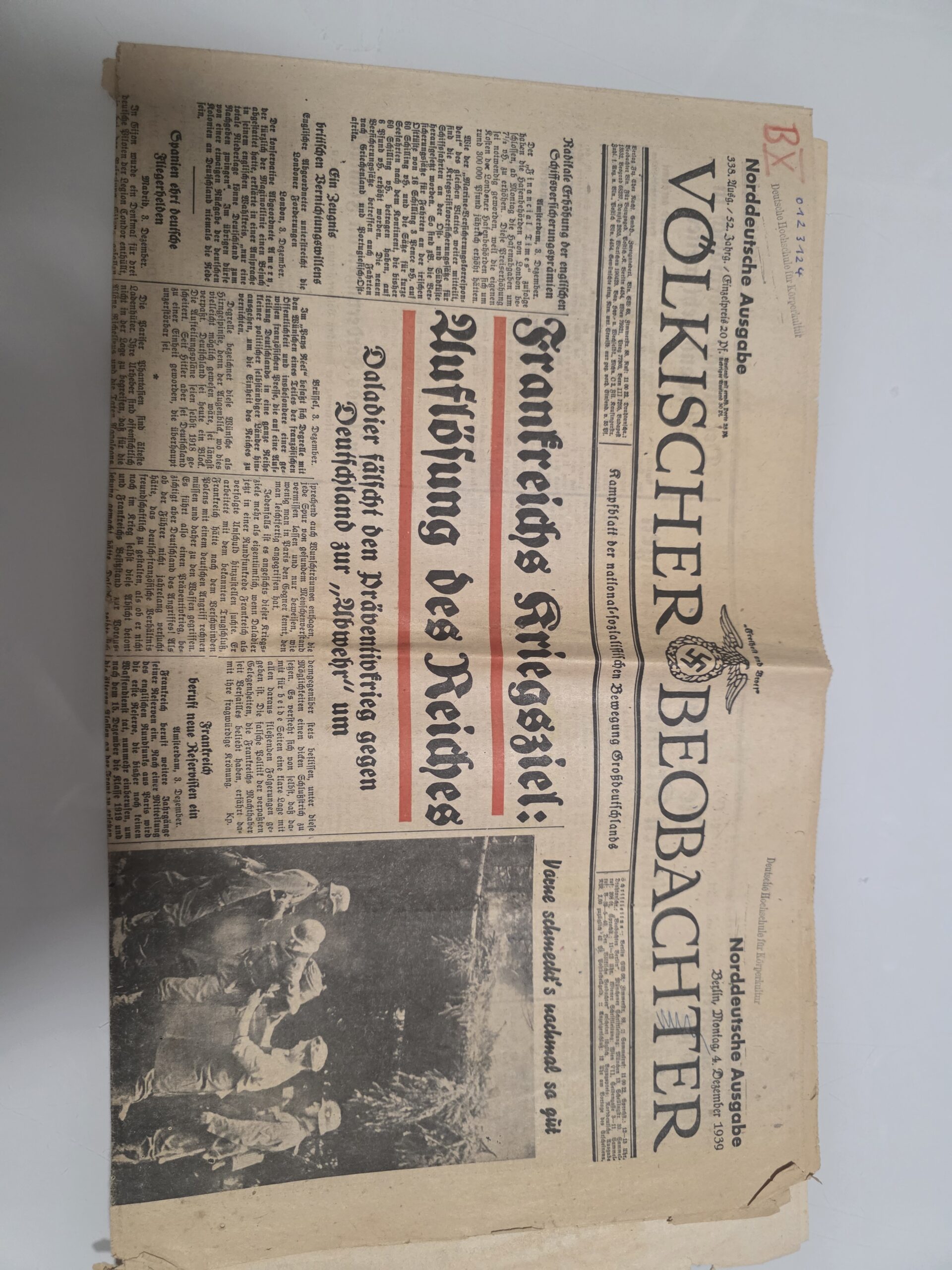 Original WWII German Newspapers 1939 & 1941 – Völkischer Beobachter + Chemnitzer Tageszeitung - Image 10