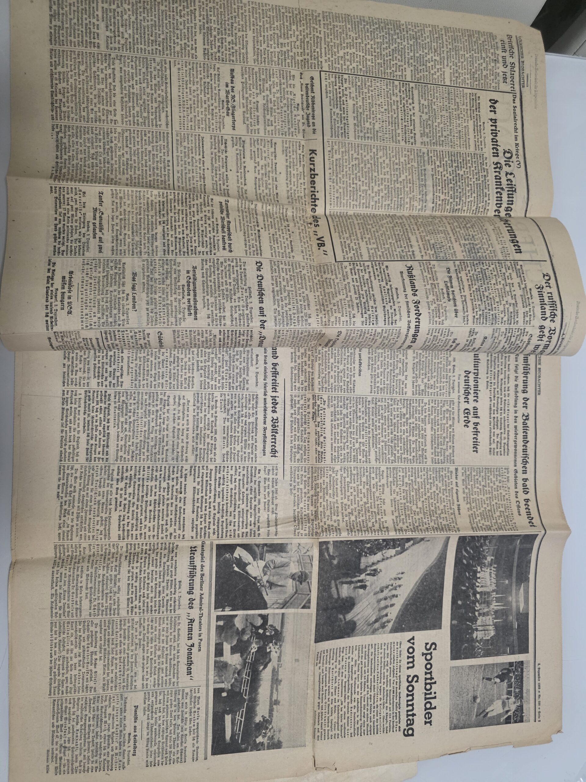 Original WWII German Newspapers 1939 & 1941 – Völkischer Beobachter + Chemnitzer Tageszeitung - Image 8