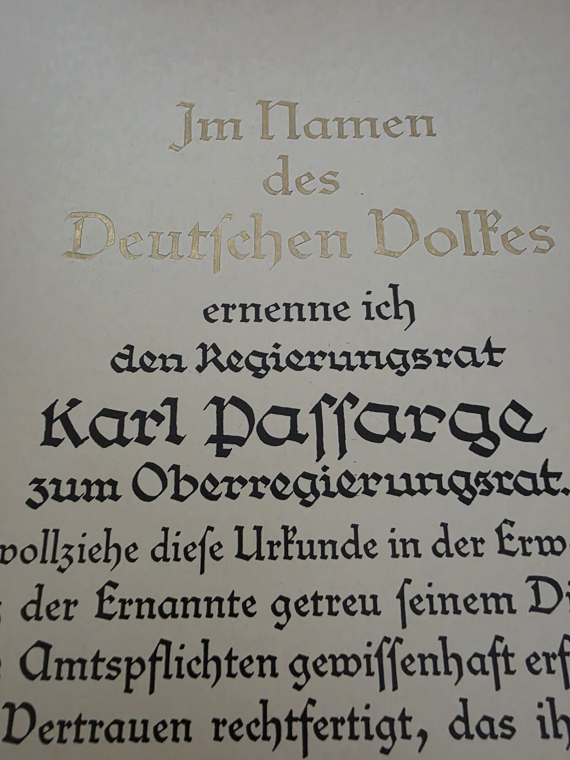 Original 1938 Joseph Goebbels Signed Appointment Document – Hitler Facsimile - Image 2