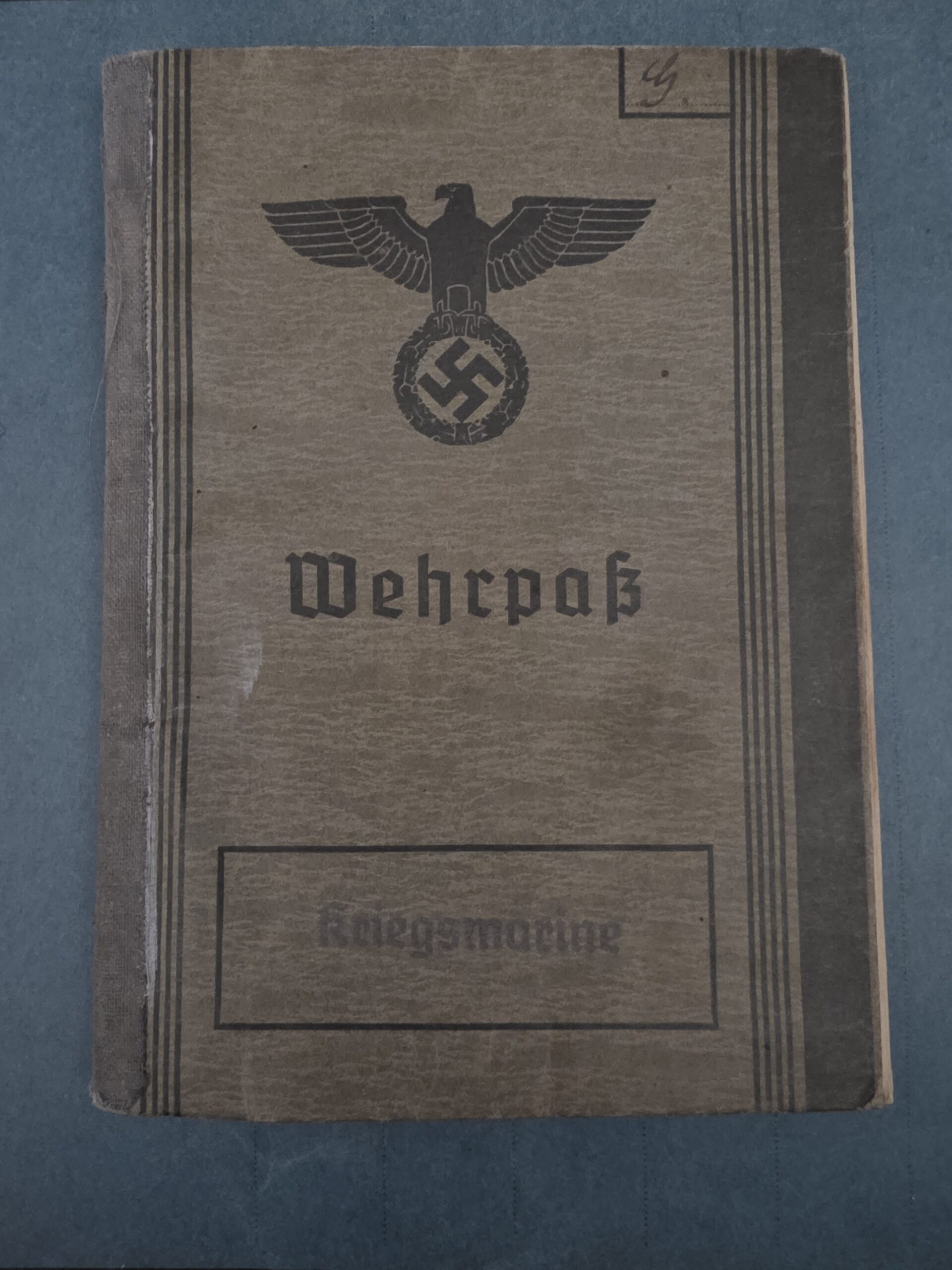 Original Kriegsmarine Wehrpass WWII German military service book