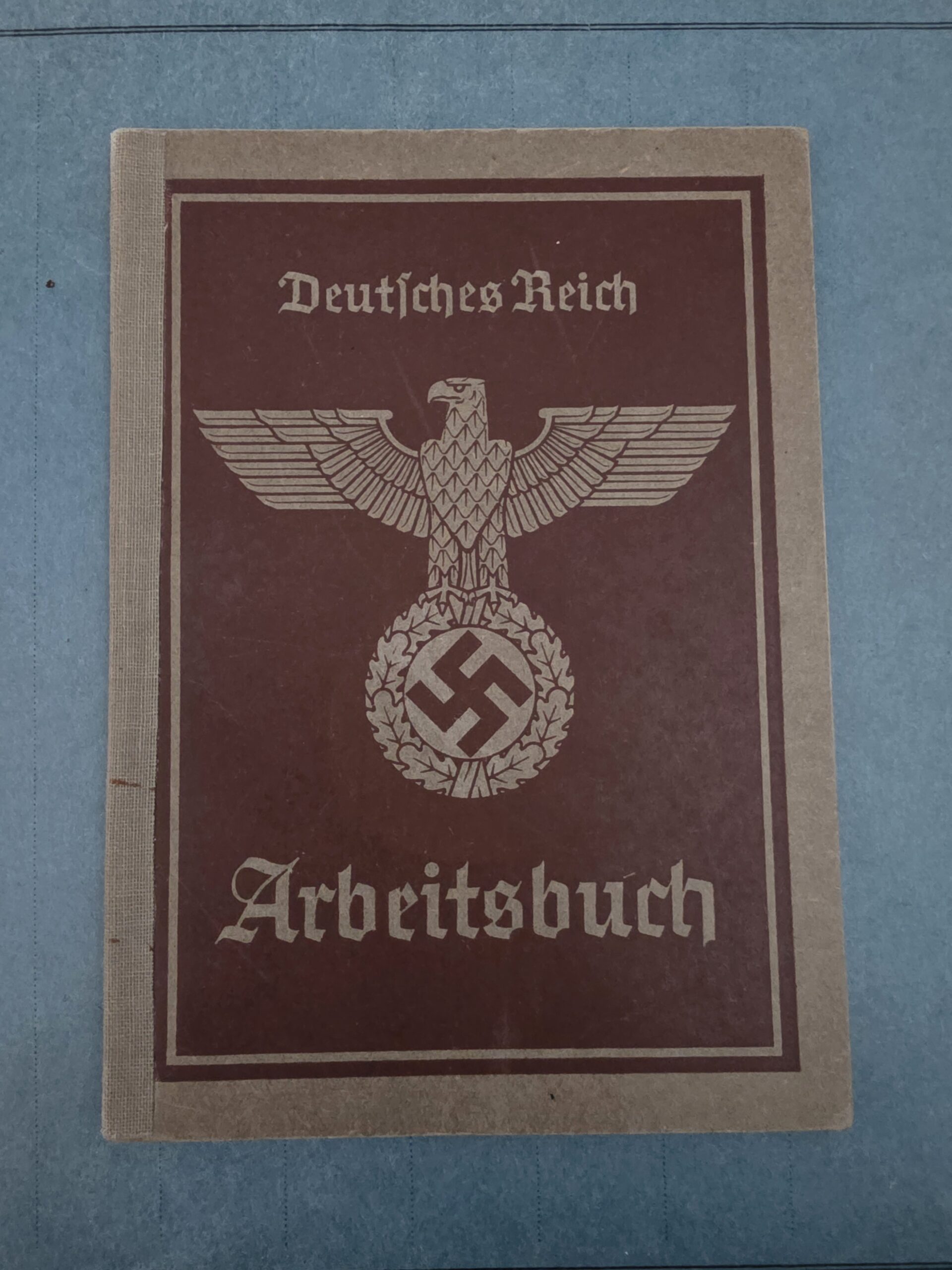 WWII German Arbeitsbuch – Original Cover WWII German Arbeitsbuch original Deutsches Reich work book