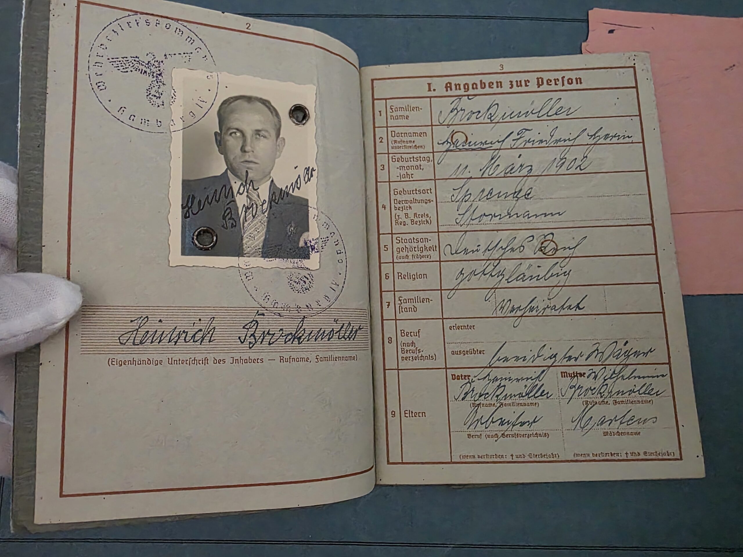 WWII German Wehrpass – Heinrich Brockmöller UK Exemption Papers 1940–43 - Image 5