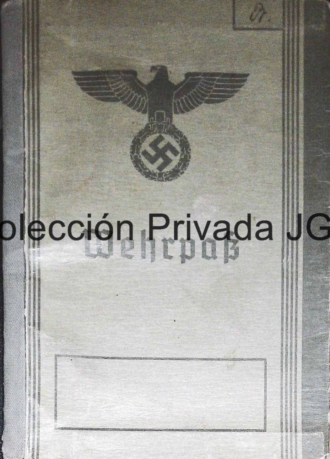 WWII German Wehrpass Original WWII German Wehrpass group from the 256th Infantry Division with military service and award records