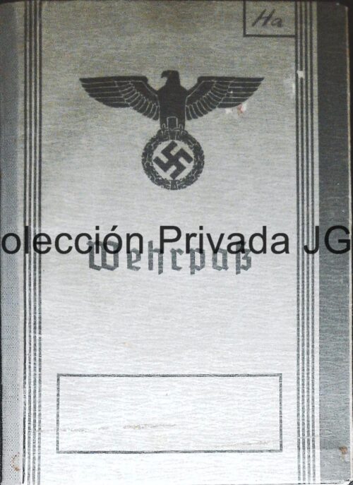 Original WWII German Wehrpass Wilhelm Hack Front Cover