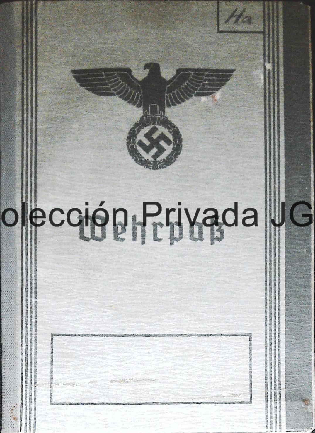 Original WWII German Wehrpass Wilhelm Hack Front Cover