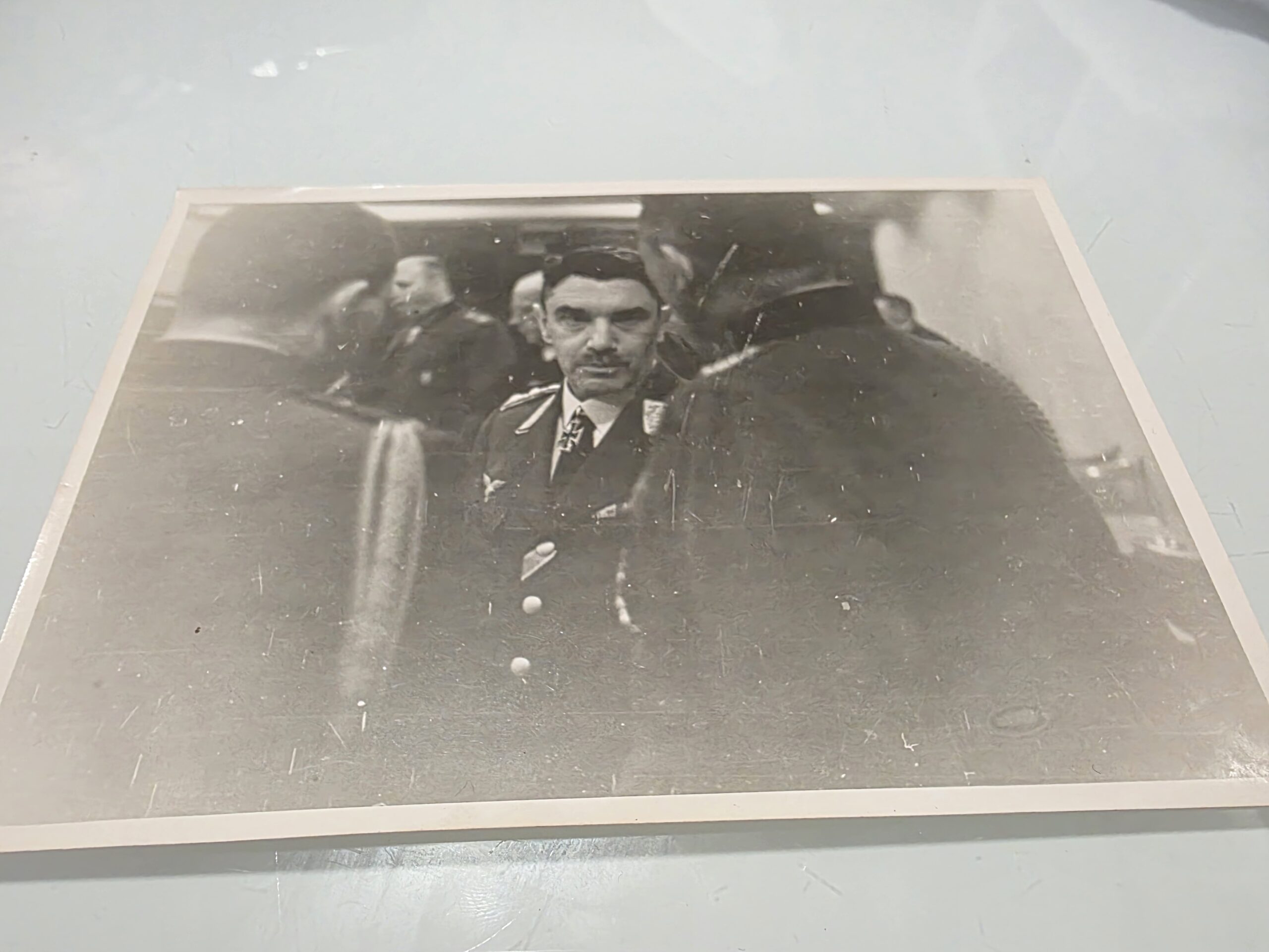 Original WWII Alexander Löhr signed Photograph with Reverse - Image 2