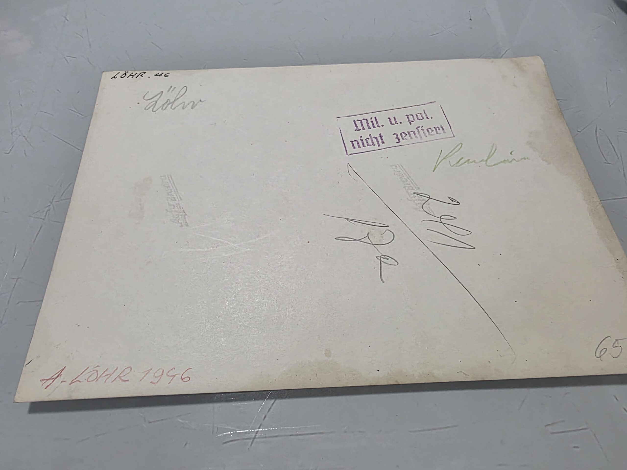 Original WWII Alexander Löhr signed Photograph with Reverse - Image 4