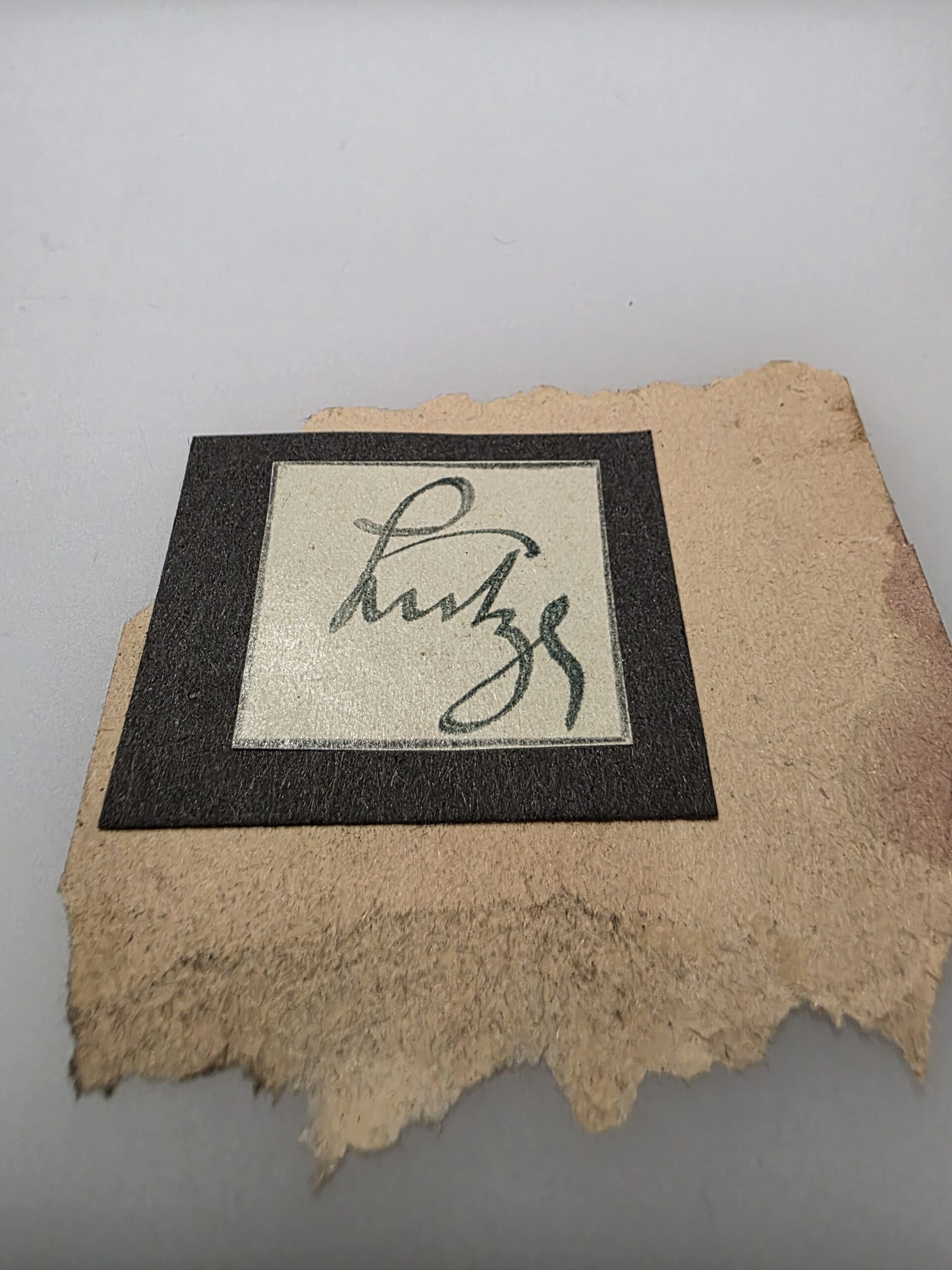 Original Viktor Lutze cut signature on vintage album leaf