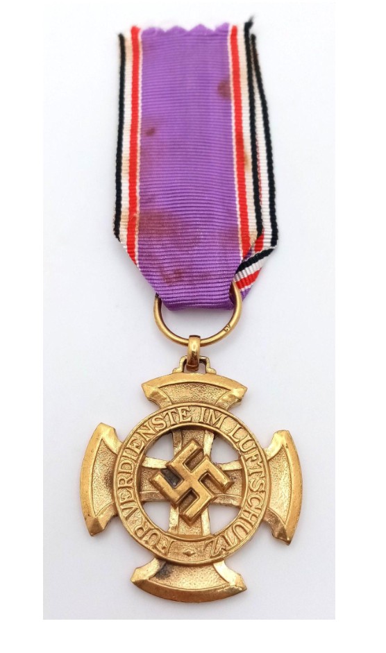 Original WWII German Honor Decoration Luftschutz Ehrenzeichen 1st Class 1938 - Image 3