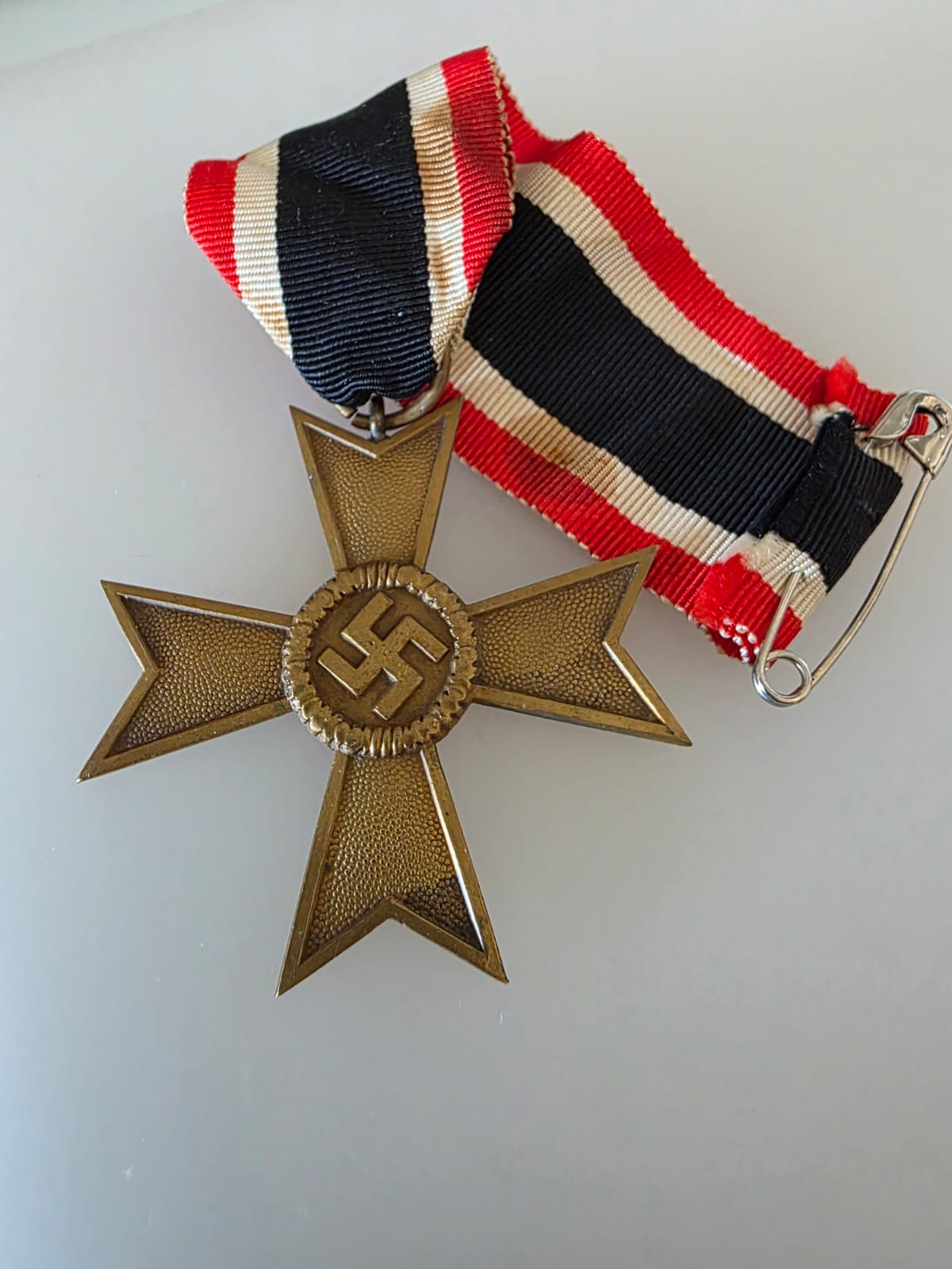 Original Kriegsverdienstkreuz 2nd Class Without Swords Original WWII German War Merit Cross 2nd Class Without Swords with red white black ribbon