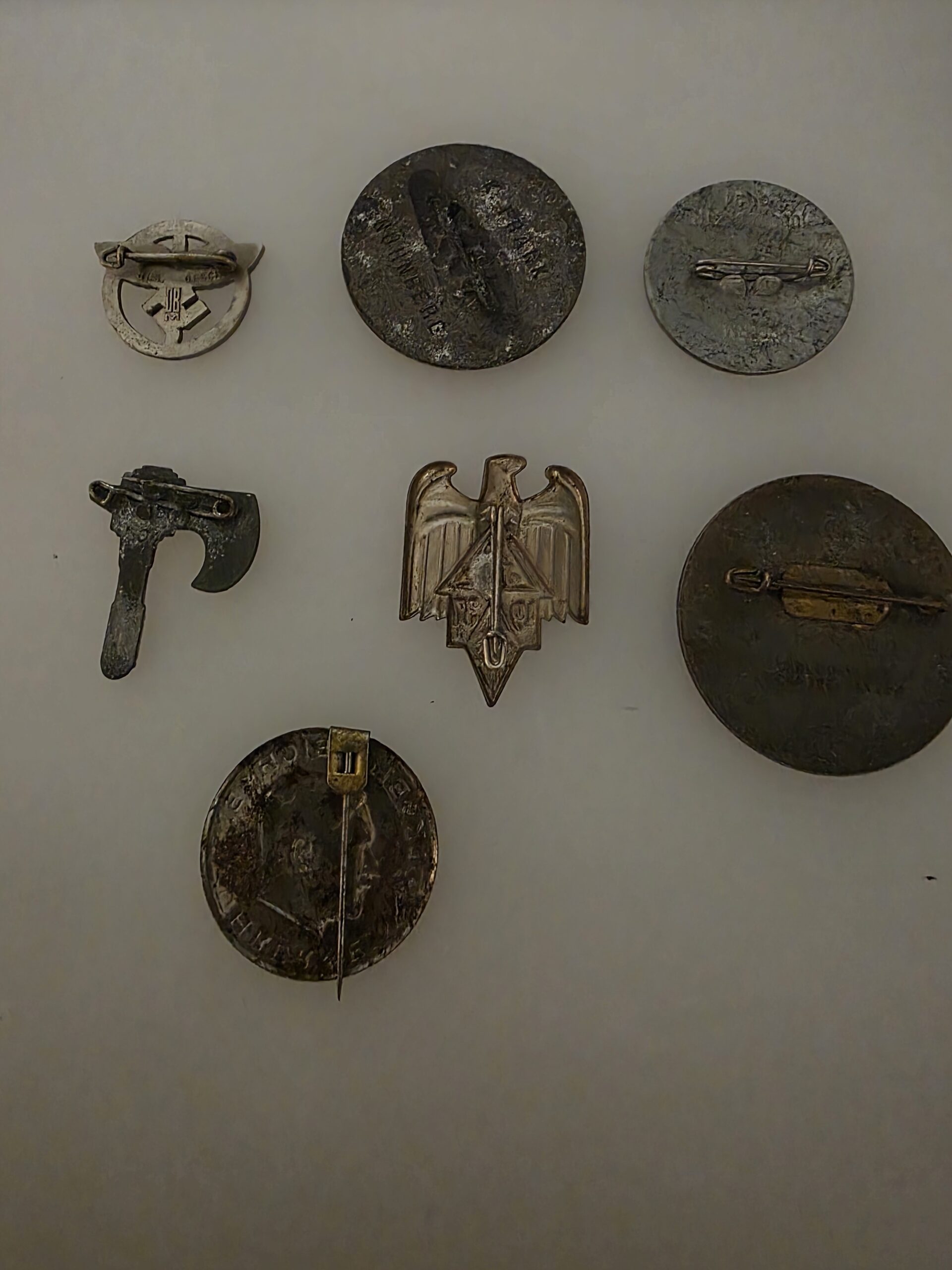 Original WWII German Third Reich Badge Lot – 7 Period Militaria Pieces - Image 3