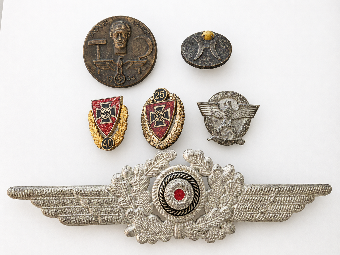 WWII German Badge Collection with Luftwaffe Insignia