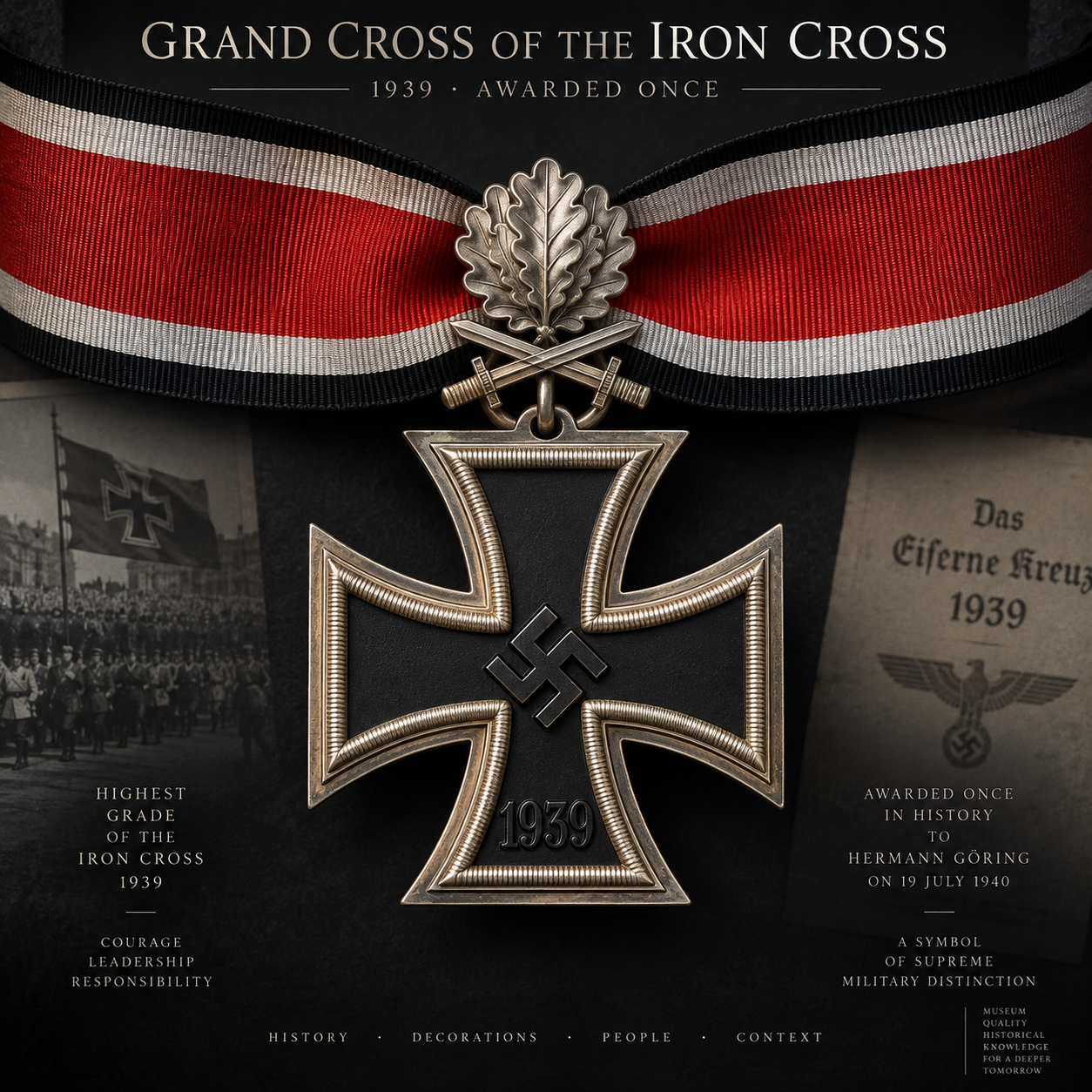 Grand Cross of the Iron Cross 1939 Grand Cross of the Iron Cross 1939, one of the most valuable Third Reich medals