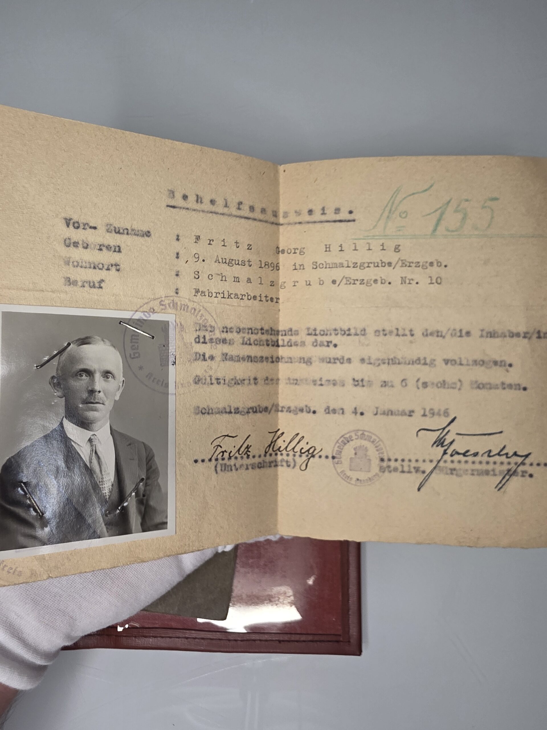 WWII German Document Collection – Rare 10-Piece Saxony Archive - Image 11
