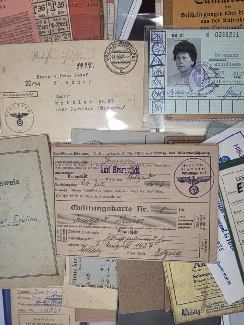 WWII German document archive with original wartime papers