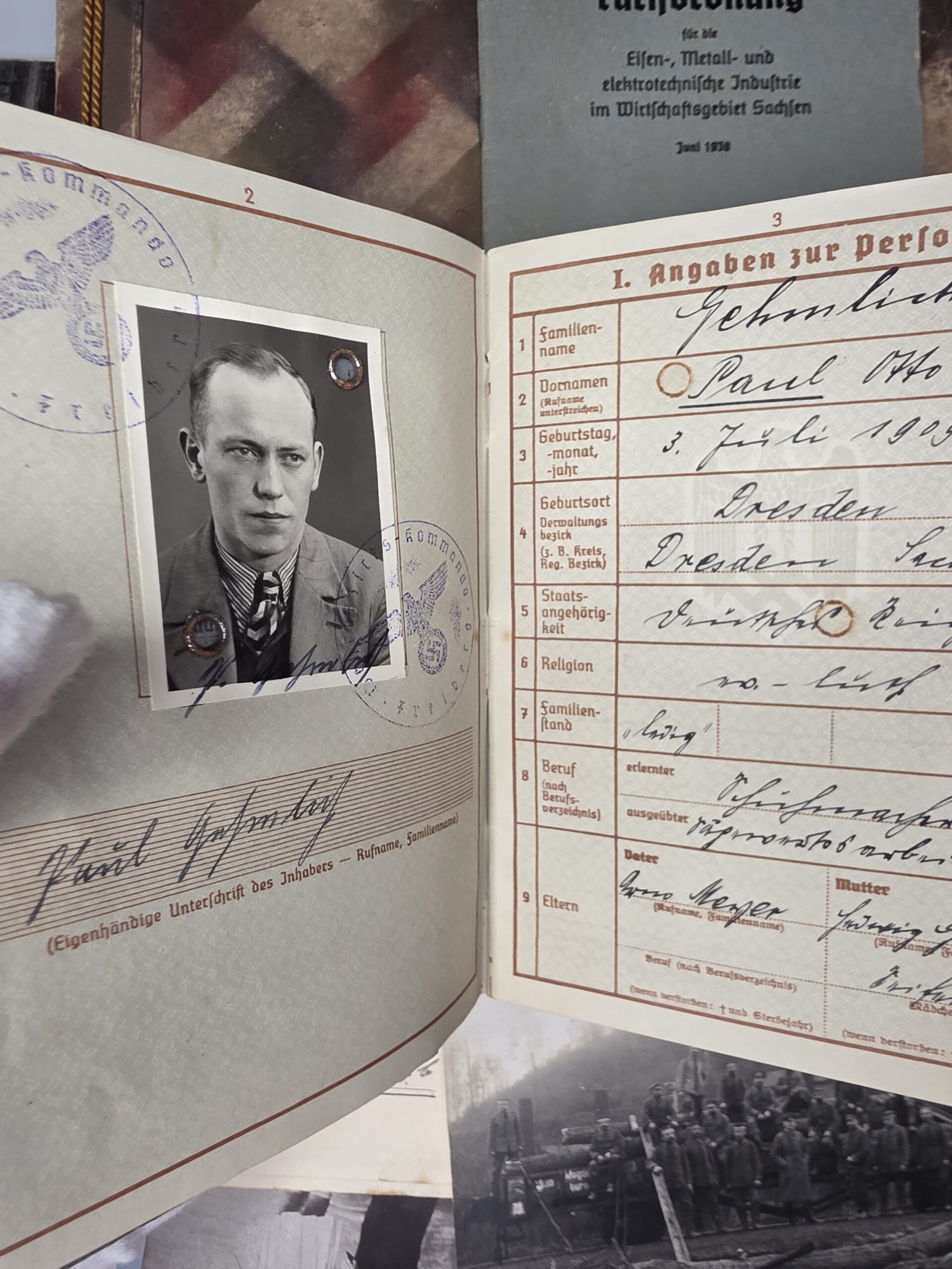 WWII German Wehrpass Group – 256th Infantry Division, Ostmedaille & Death Letter - Image 16