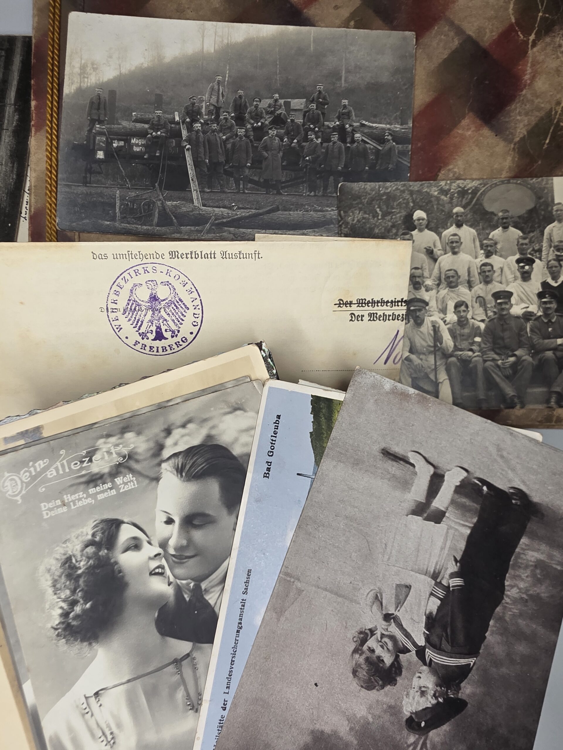 WWII German Wehrpass Group – 256th Infantry Division, Ostmedaille & Death Letter - Image 9