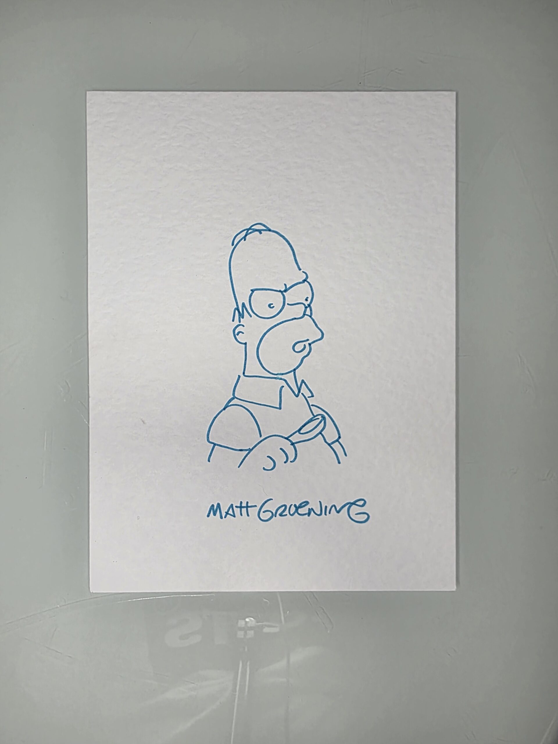 Matt Groening Homer Simpson Drawing – Original Signed Sketch with COA - Image 4