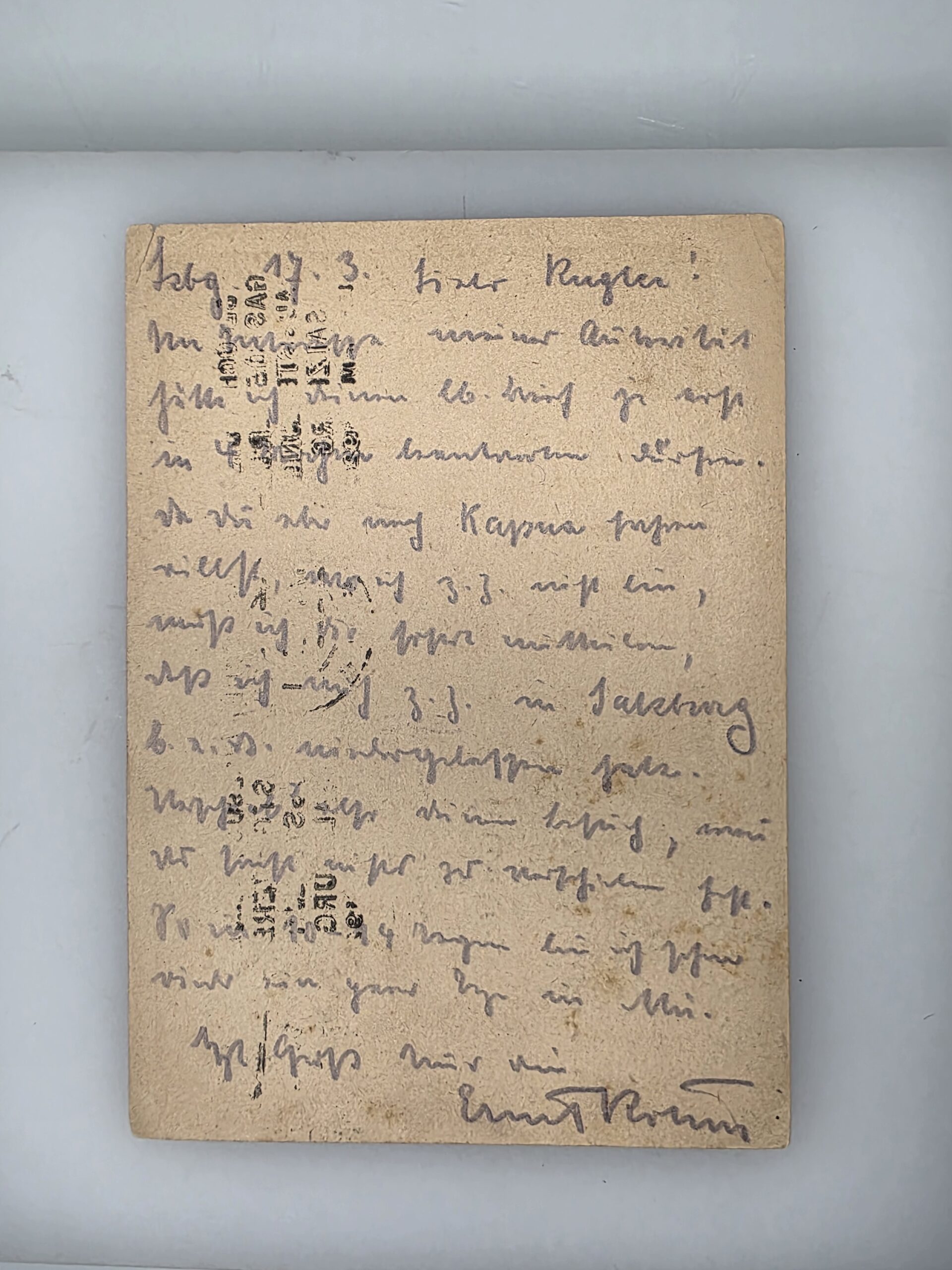 Ernst Röhm Autograph – Signed Postcard to Franz Kugler, 1926 - Image 2